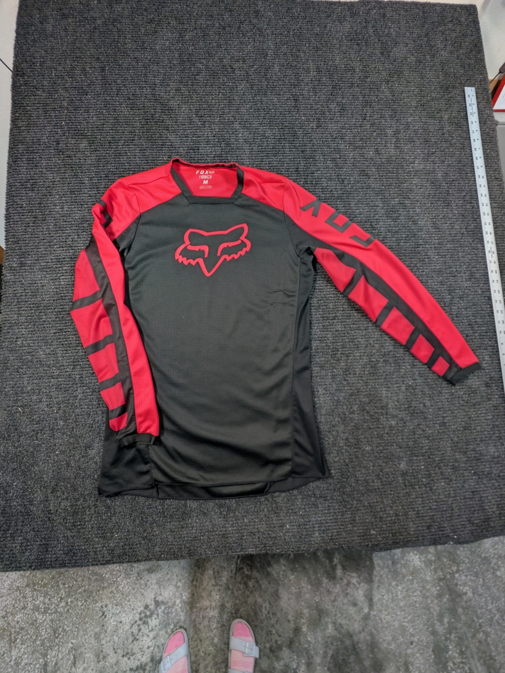 Fox Ladies Long Sleeve Dirt Jersey - Black & Hot Pink
